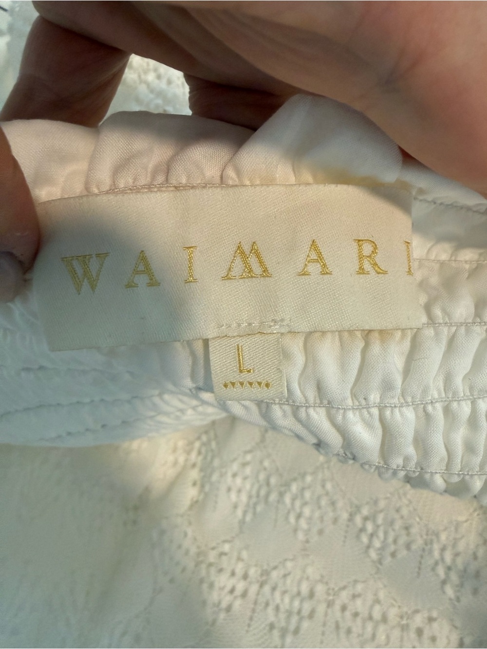 Waimari White Lace-Trimmed Broderie Ibiza Cotton-Poplin Midi Dress Large - Picture 11 of 12